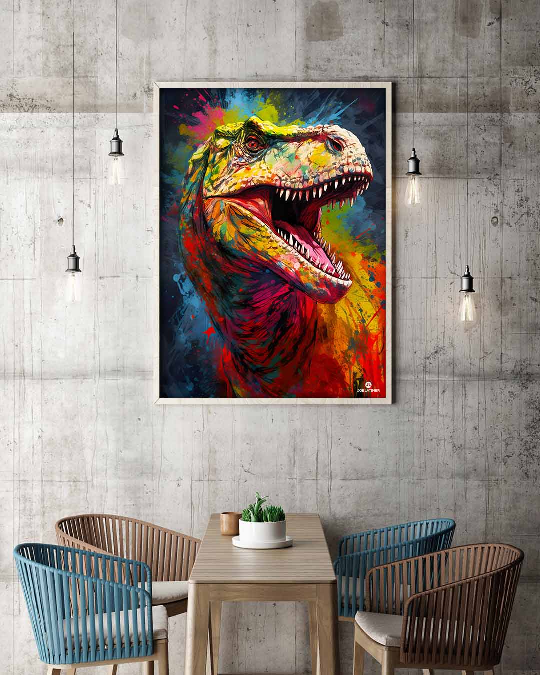 T-Rex Geometric Wall Art - Kuarki - Lifestyle Solutions